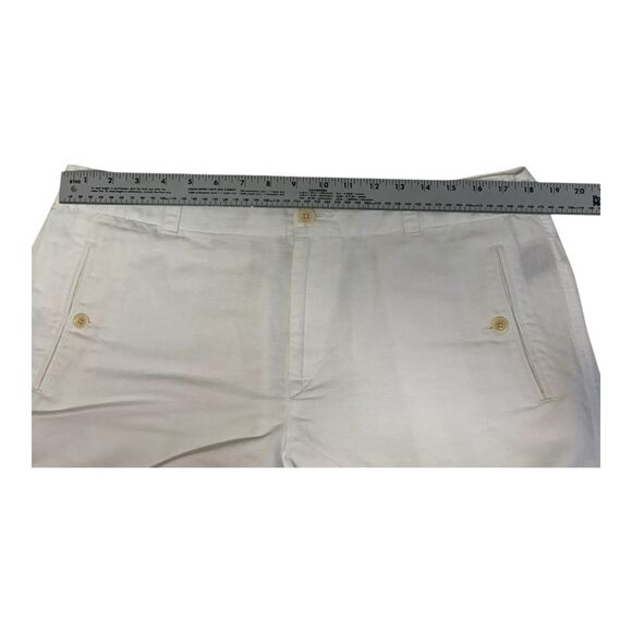 Lauren Ralph lauren White Linen Blend Preppy Summer Shorts Size 14 - Picture 5 of 8